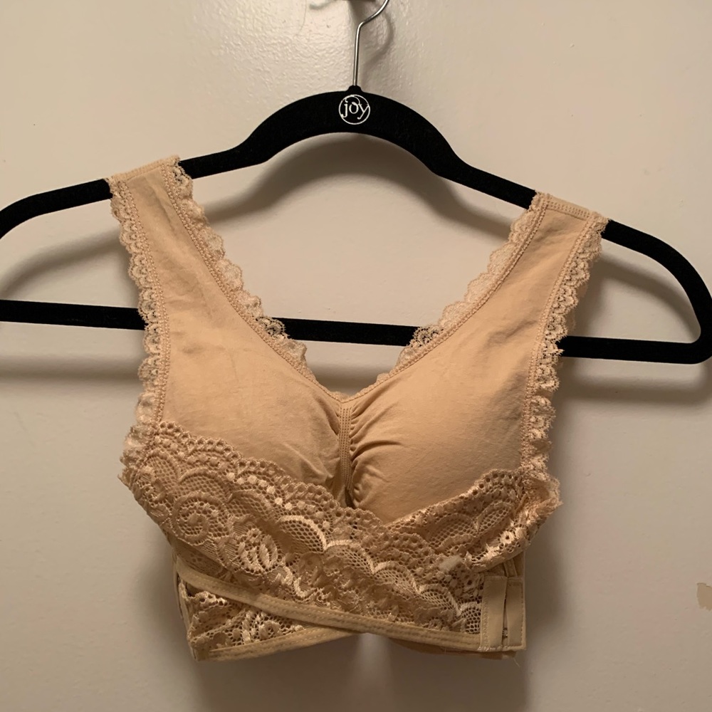 🌸Chris Cross wrap Bra Nude Size S🌸